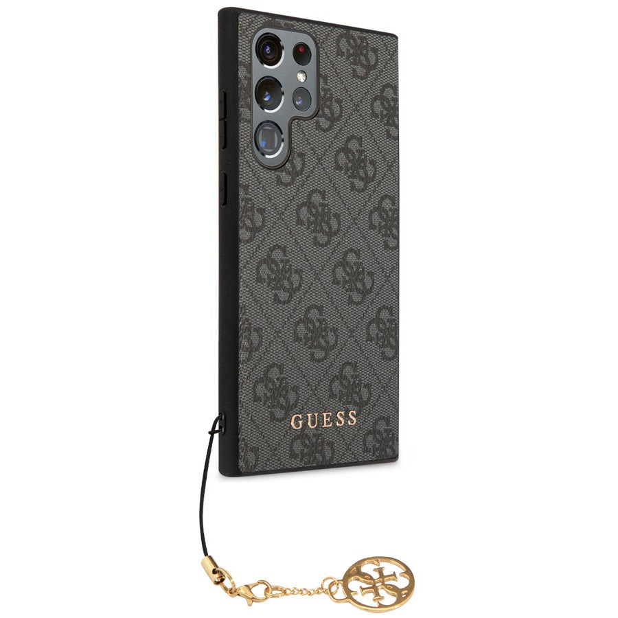 Schutzhülle für Galaxy S24 Ultra, Guess 4G Charms Collection, Schwarz