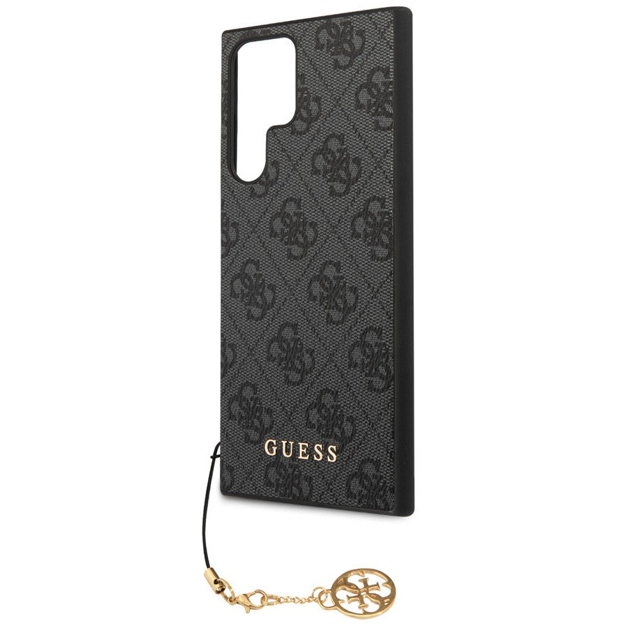 Schutzhülle für Galaxy S24 Ultra, Guess 4G Charms Collection, Schwarz