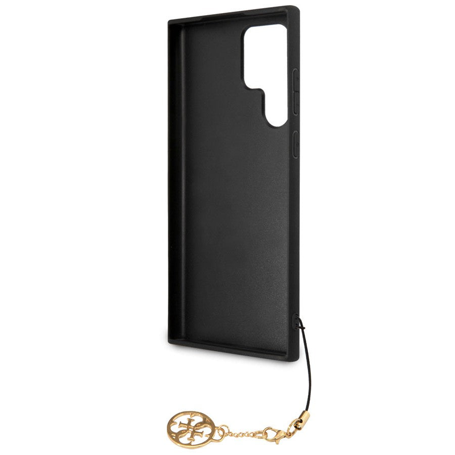 Schutzhülle für Galaxy S24 Ultra, Guess 4G Charms Collection, Schwarz