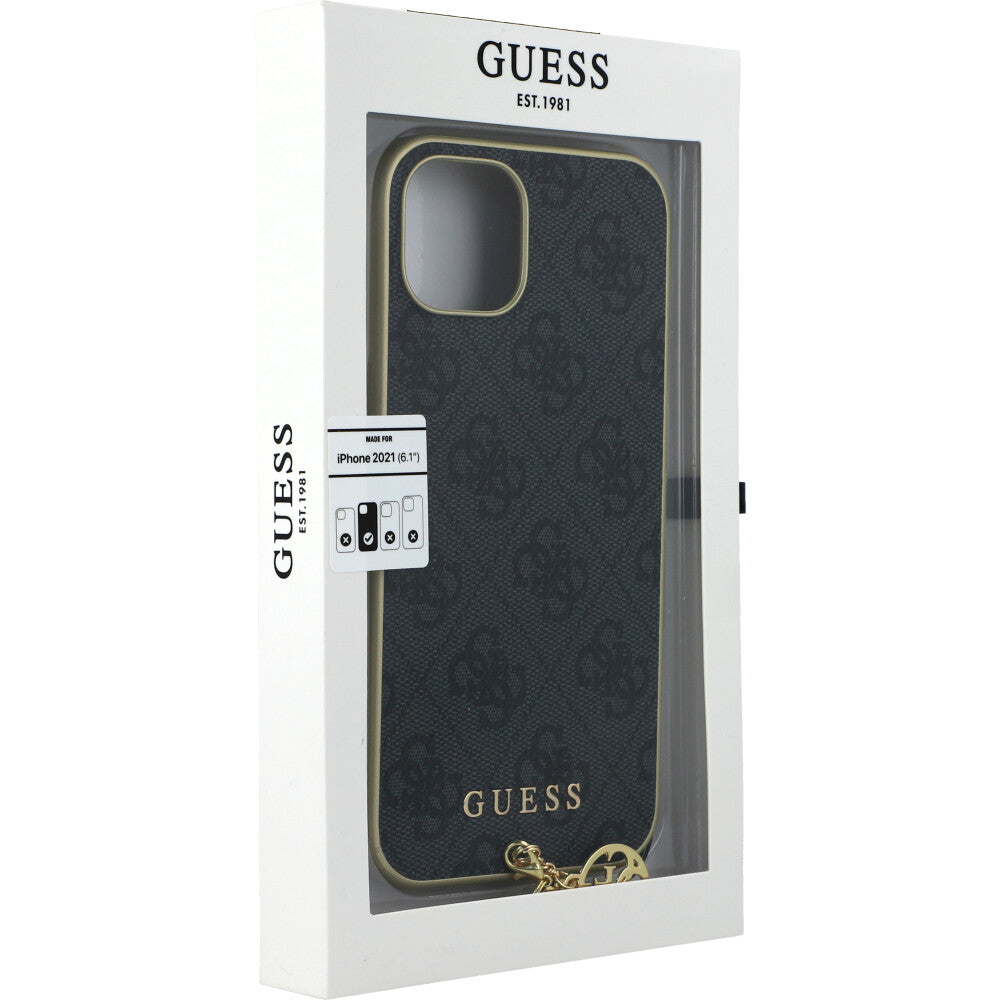 Schutzhülle Guess 4G Charms Collection für iPhone 13, Grau