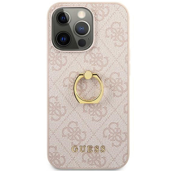 Schutzhülle Guess 4G with Ring Stand für iPhone 13 / 13 Pro, Rosa