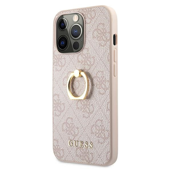 Schutzhülle Guess 4G with Ring Stand für iPhone 13 / 13 Pro, Rosa
