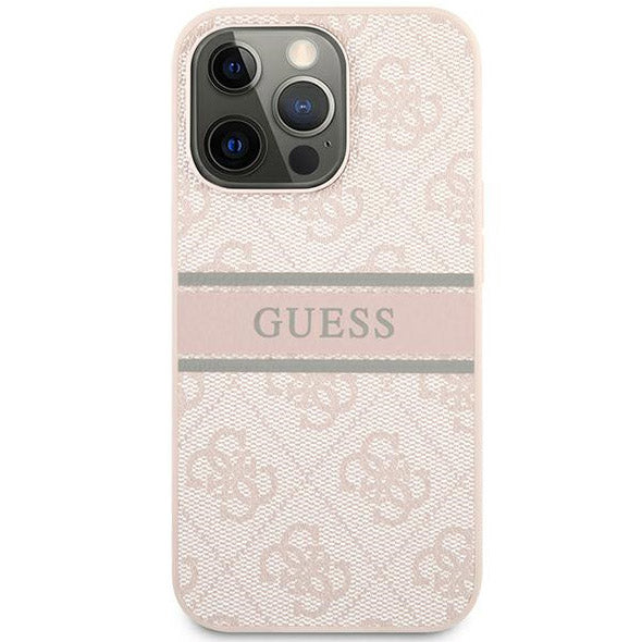 Schutzhülle Guess 4G Stripe für iPhone 13 Pro Max, Rosa
