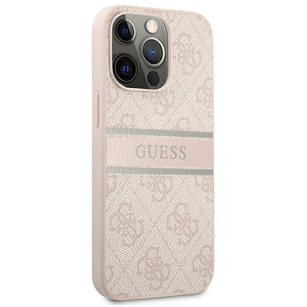 Schutzhülle Guess 4G Stripe für iPhone 13 Pro Max, Rosa