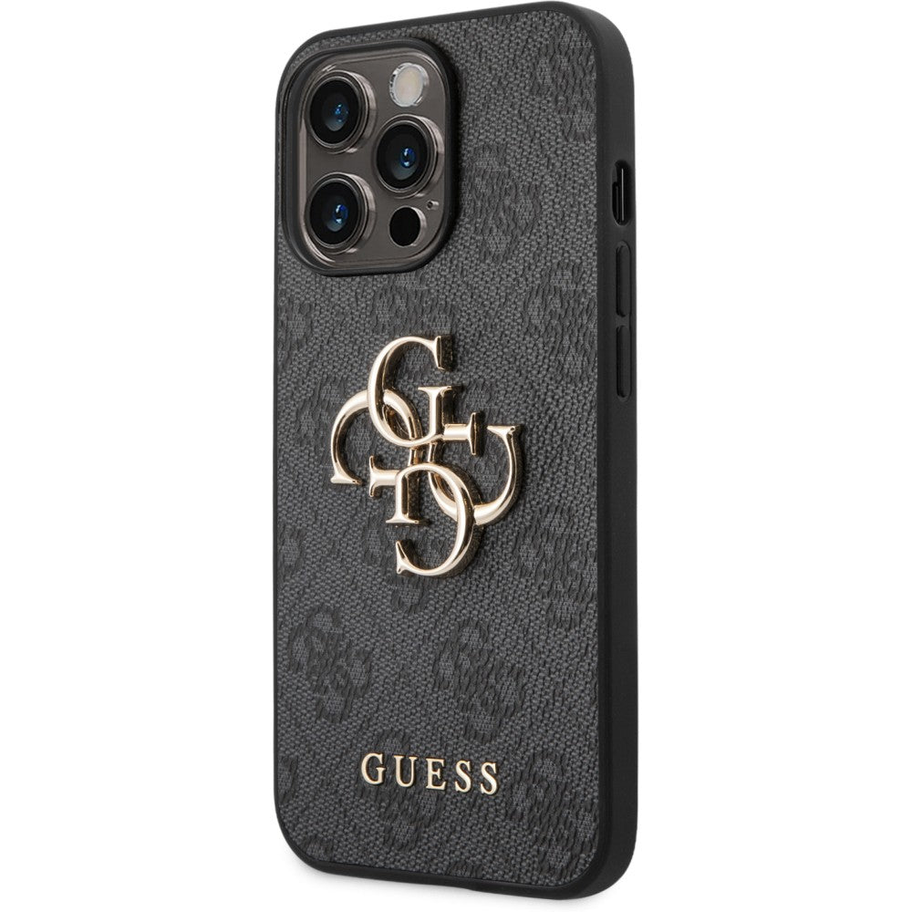 Schutzhülle Guess 4G Big Metal Logo für iPhone 14 Pro, Grau