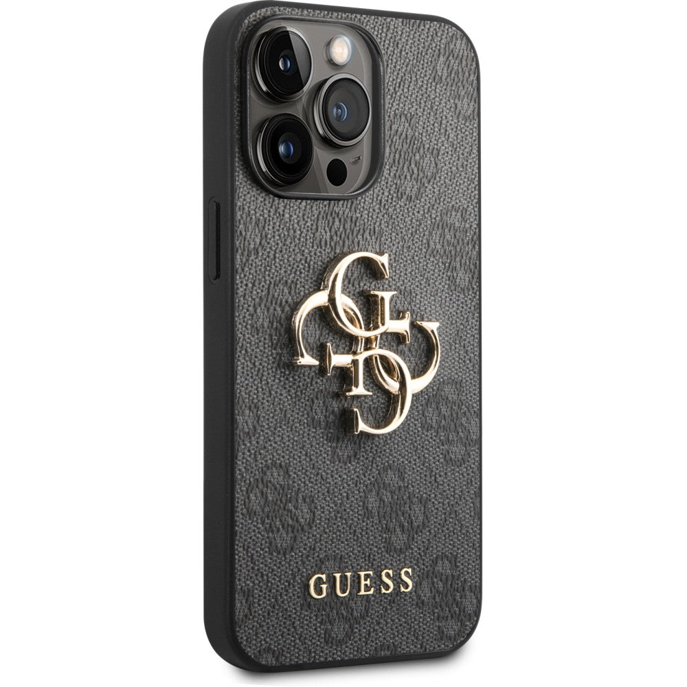 Schutzhülle Guess 4G Big Metal Logo für iPhone 14 Pro, Grau