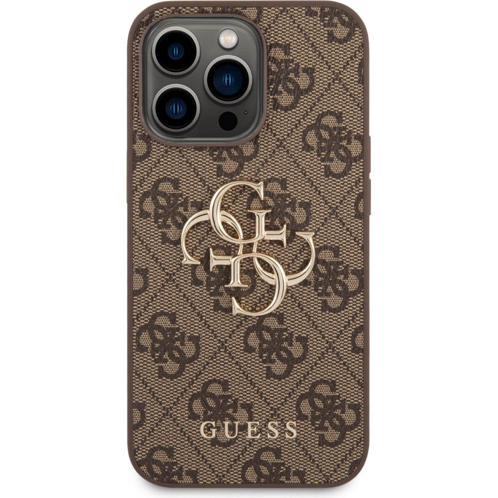 Schutzhülle Guess 4G Big Metal Logo für iPhone 14 Pro Max, Braun