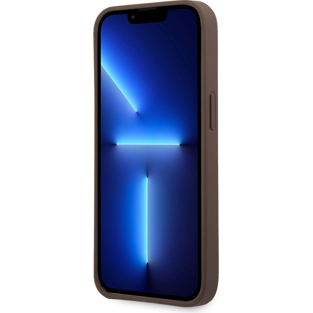 Schutzhülle Guess 4G Big Metal Logo für iPhone 14 Pro Max, Braun