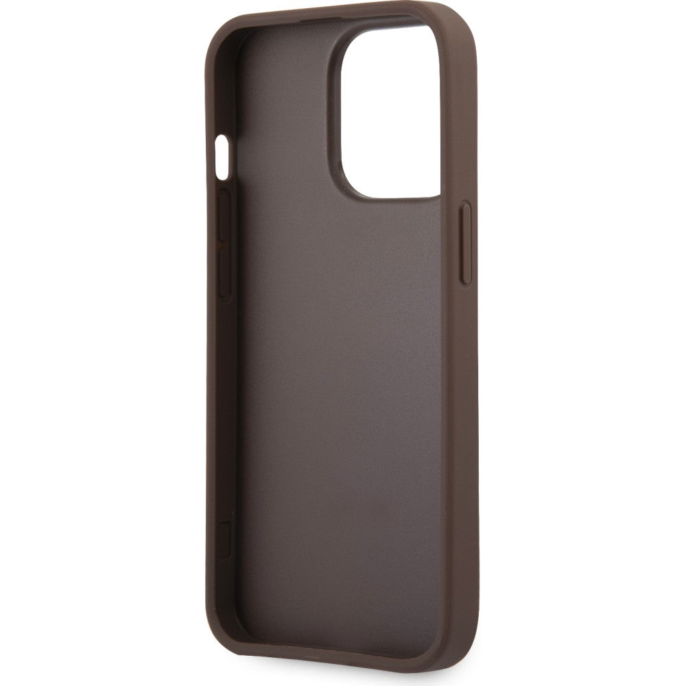 Schutzhülle Guess 4G Big Metal Logo für iPhone 14 Pro Max, Braun