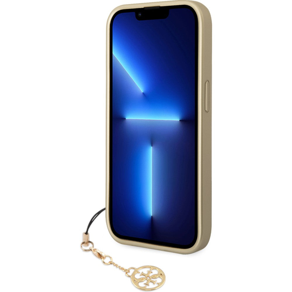 Schutzhülle Guess 4G Charms Collection für iPhone 14 Pro Max, Braun