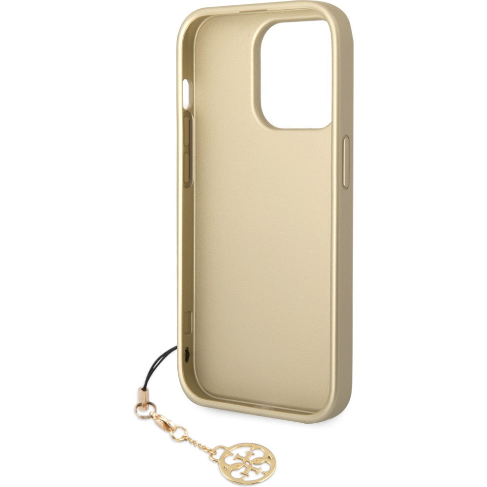 Schutzhülle Guess 4G Charms Collection für iPhone 14 Pro Max, Braun