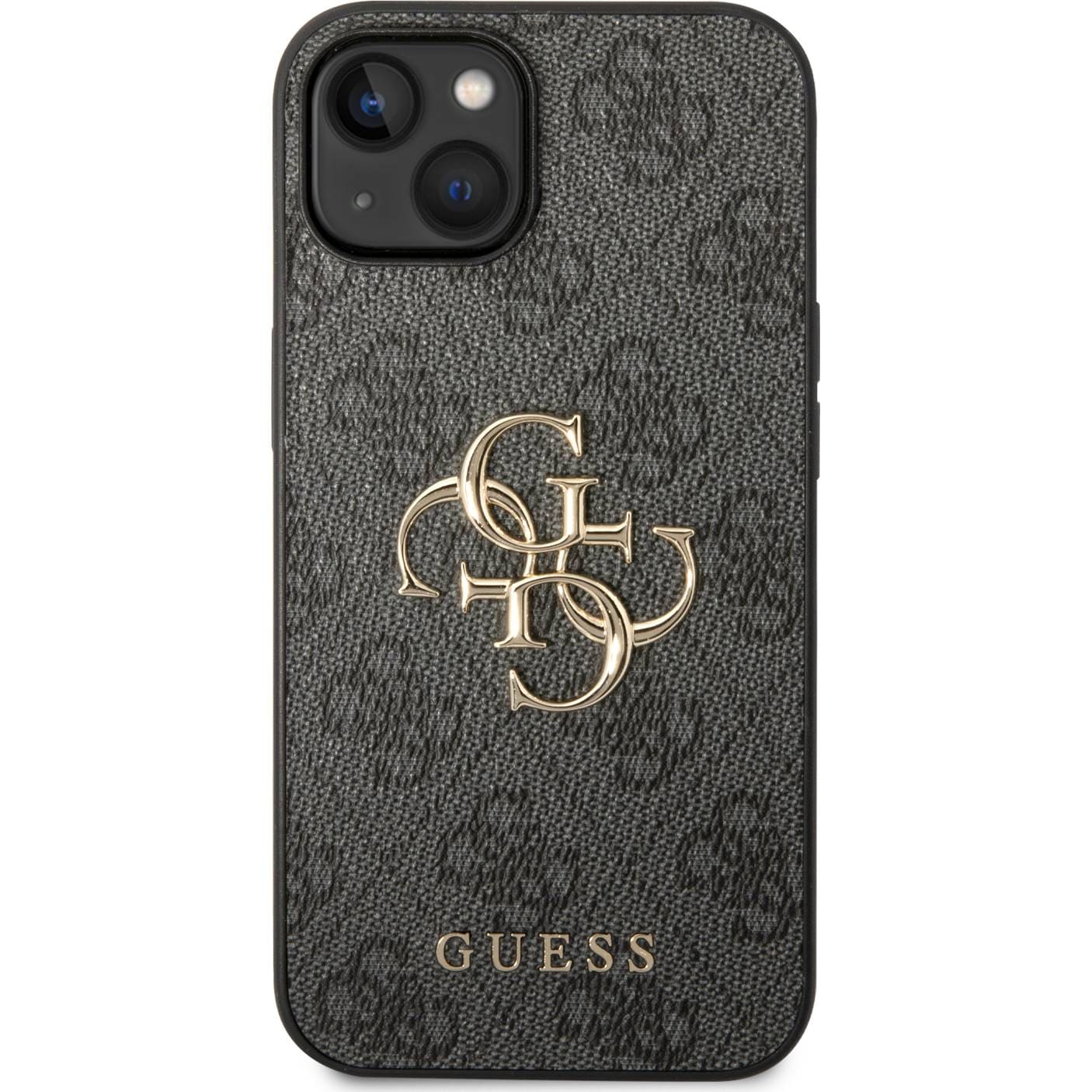 Schutzhülle Guess 4G Big Metal Logo für Apple iPhone 15, Grau