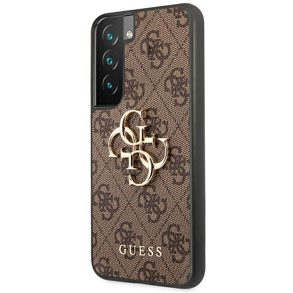 Schutzhülle Guess 4G Big Metal Logo für Galaxy S22, Braun