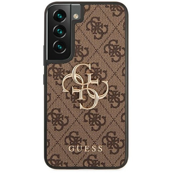 Schutzhülle Guess 4G Big Metal Logo für Galaxy S22, Braun