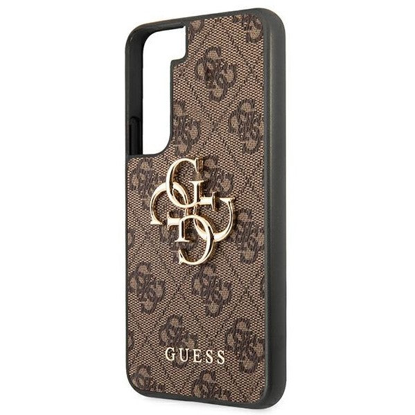 Schutzhülle Guess 4G Big Metal Logo für Galaxy S22, Braun