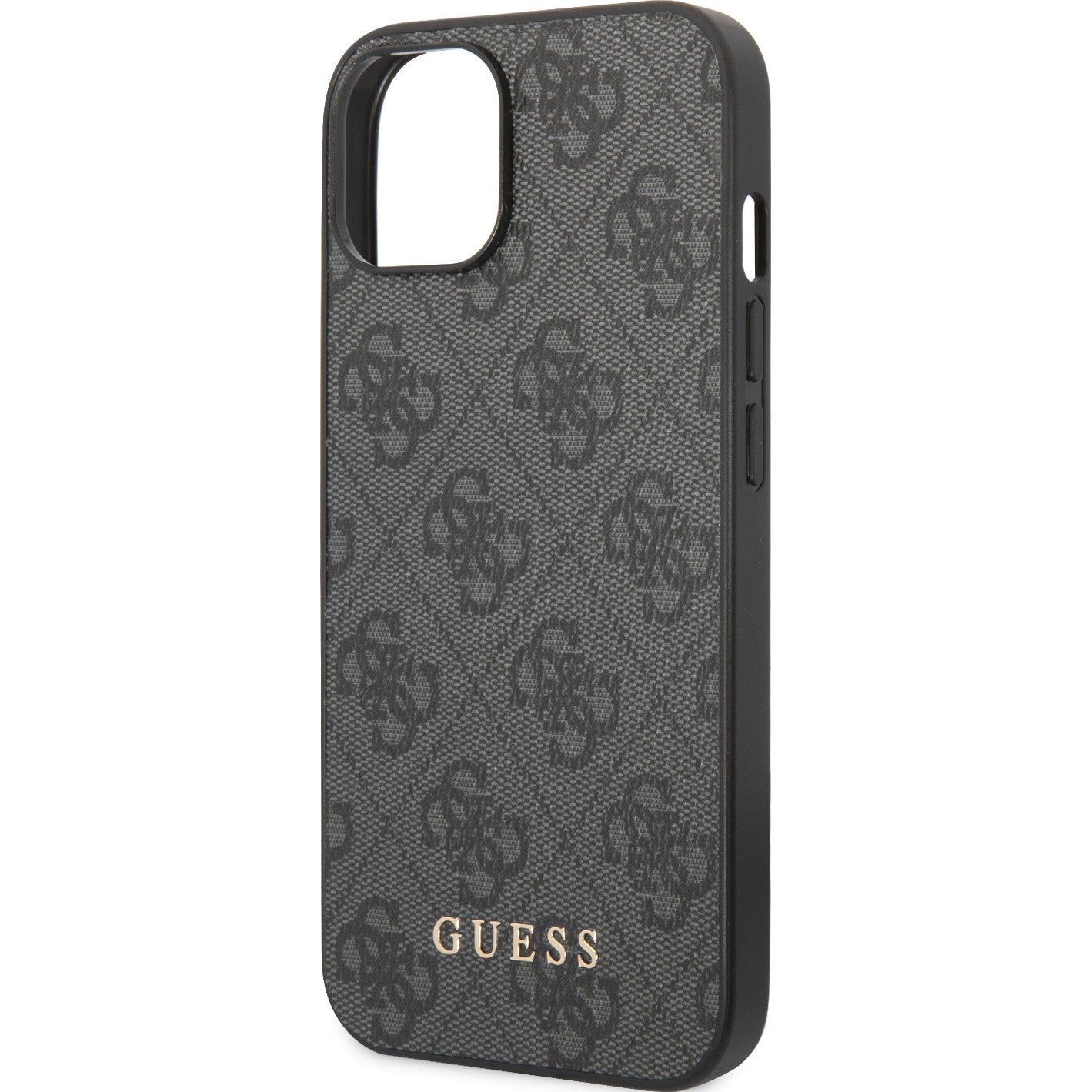 Schutzhülle Guess 4G Metal Gold Logo für iPhone 14, Grau