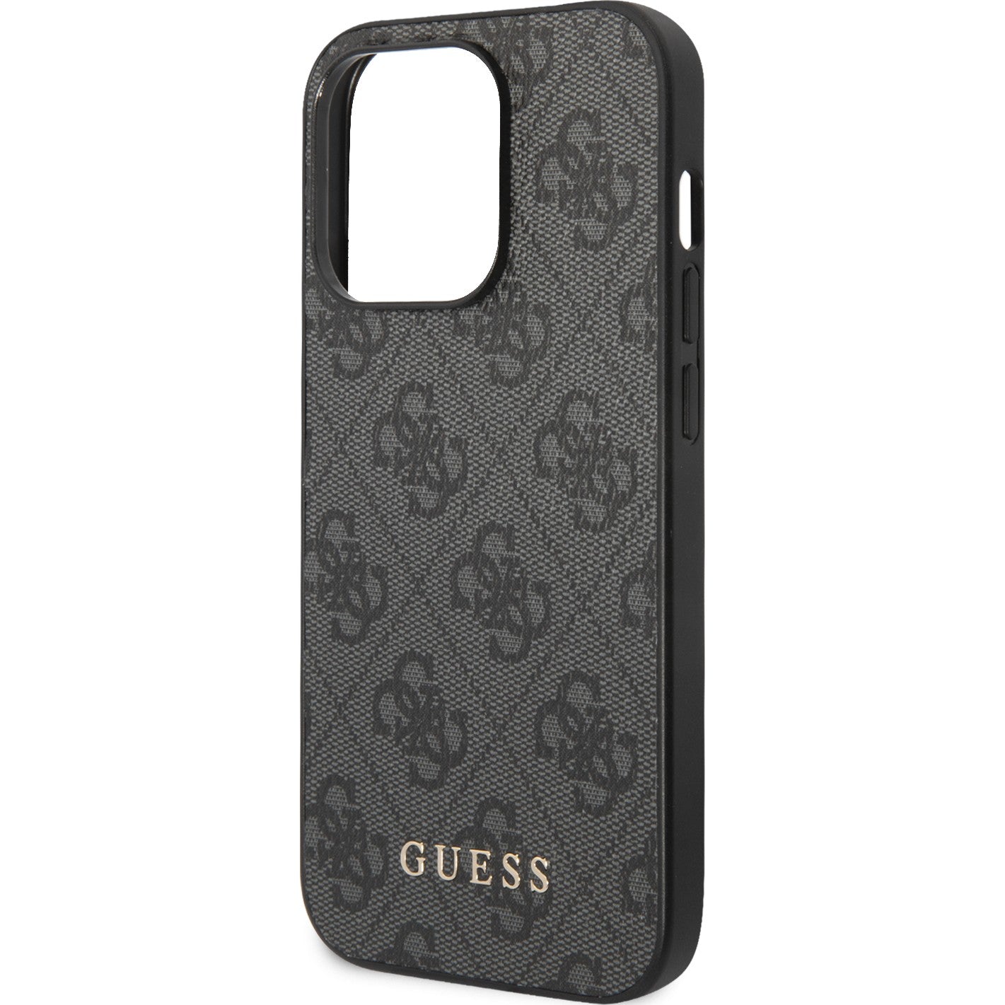 Schutzhülle Guess 4G Metal Gold Logo für iPhone 14 Pro Max, Grau