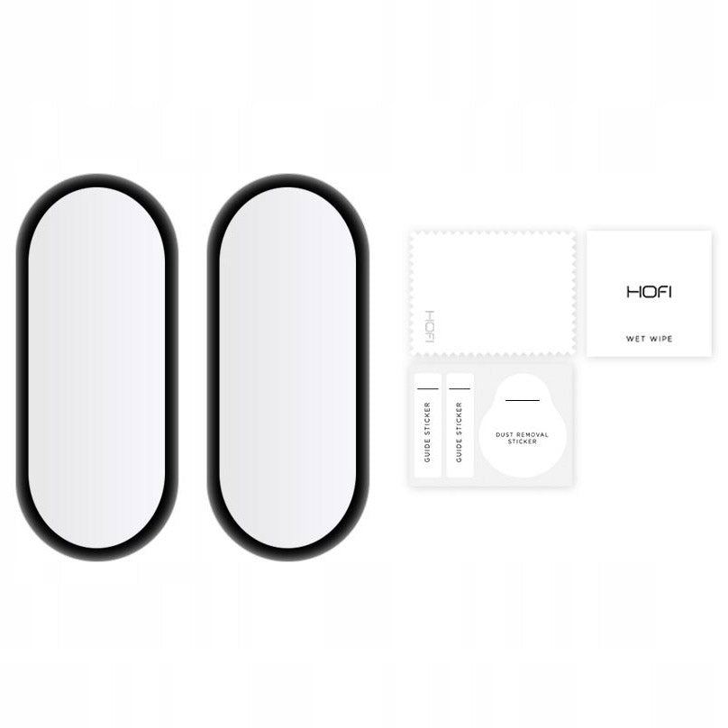 Gehärtetes Glas Hofi Hybrid Pro+ für Xiaomi Mi Smart Band 7, Schwarz