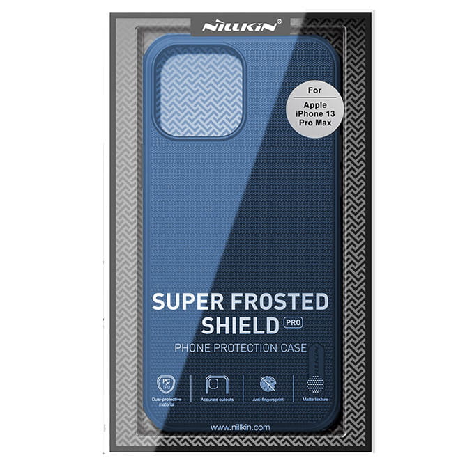Schutzhülle Nillkin Super Frosted Shield Pro für iPhone 13 Pro Max, Blau