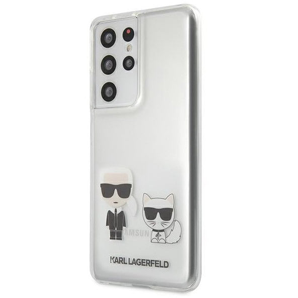 Schutzhülle Karl Lagerfeld Choupette Fun für Galaxy S21 Ultra transparent