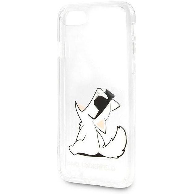 Schutzhülle Karl Lagerfeld Choupette Fun für iPhone SE 2022, 8, 7, Transparent
