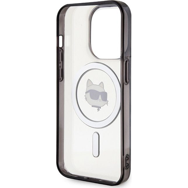 Schutzhülle Karl Lagerfeld HardCase IML Choupette MagSafe für iPhone 15 Pro Max, Transparent