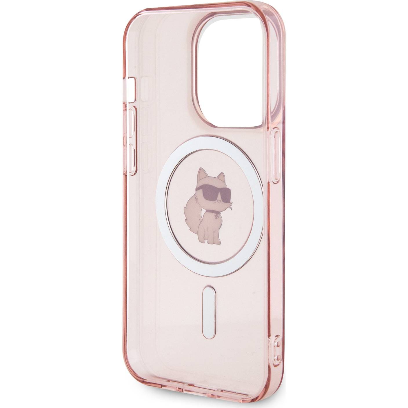 Schutzhülle Karl Lagerfeld HardCase IML Choupette MagSafe für Apple iPhone 15 Pro, Rosa