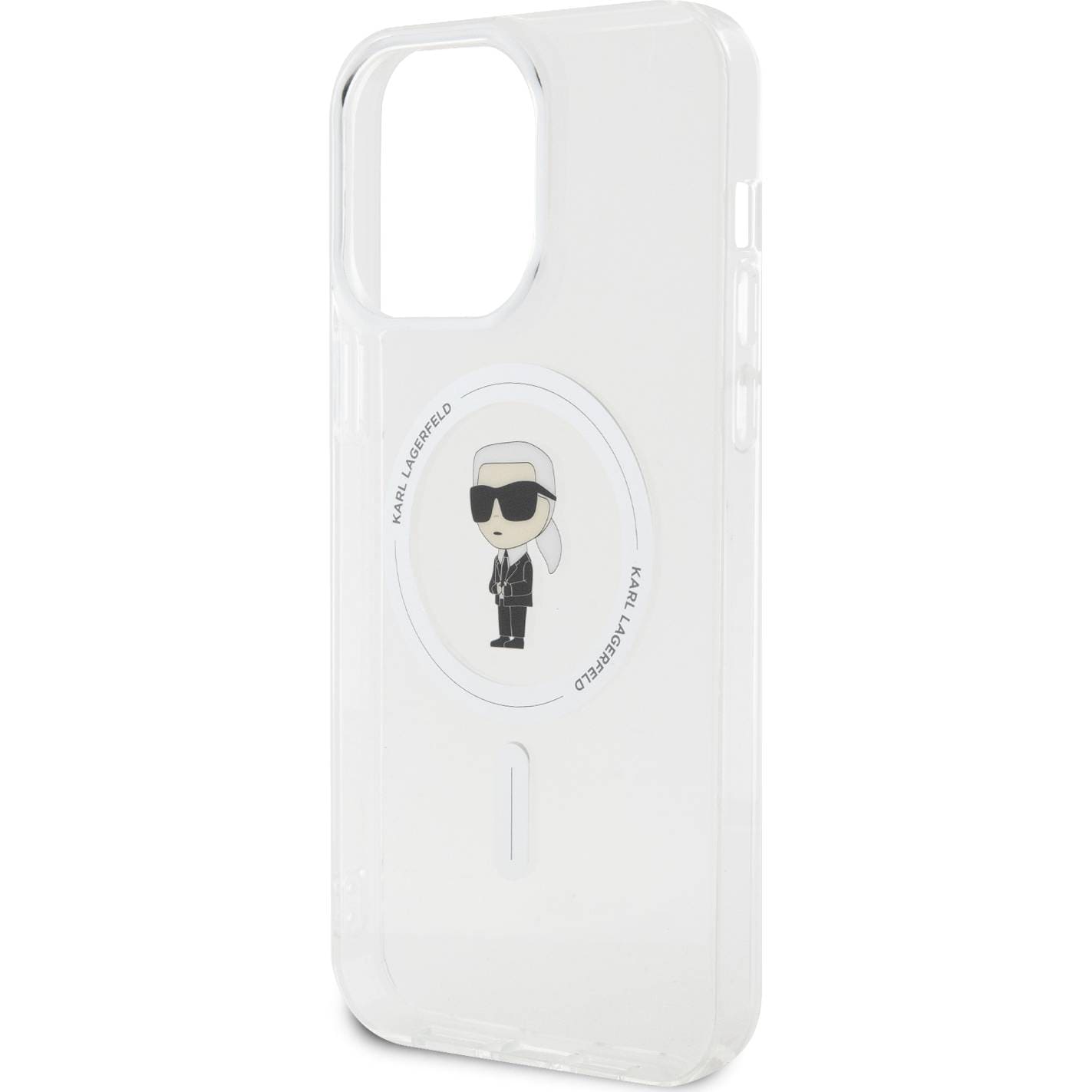 Schutzhülle Karl Lagerfeld HardCase IML Ikonik MagSafe für Apple iPhone 15 Pro Max, Transparent