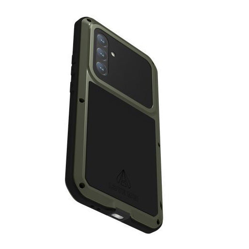Gepanzerte Schutzhülle mit Glas für Galaxy A54 5G, Love Mei Powerful, Grün