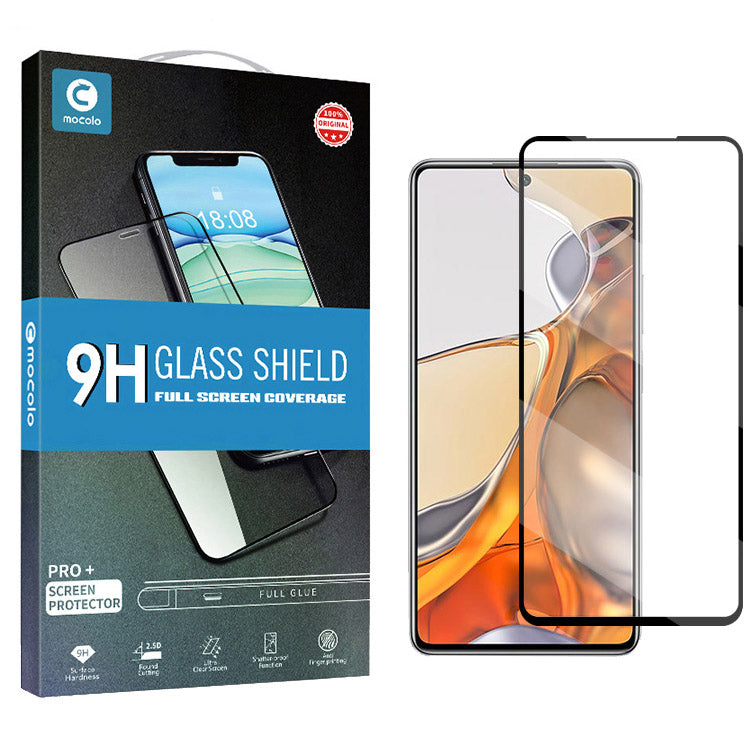 Gehärtetes Glas Mocolo TG+ FG für Xiaomi 11T 5G/11T Pro 5G, schwarzer Rahmen
