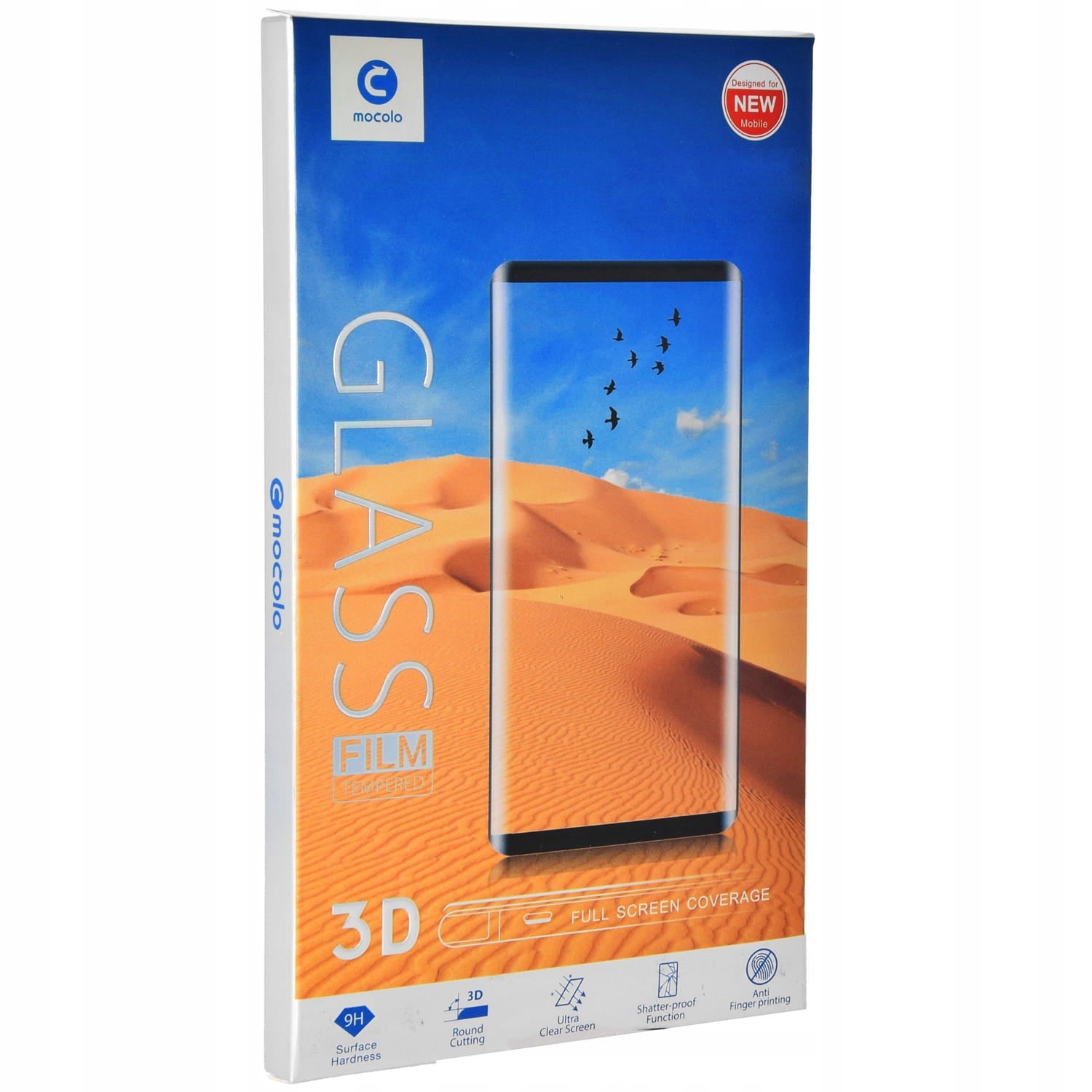 Gehärtetes Glas Mocolo TG+ 3D FG für Galaxy S22 Ultra, schwarzer Rahmen