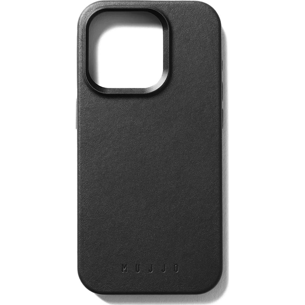Schutzhülle Mujjo Leather Case für Apple iPhone 15 Pro, Schwarz