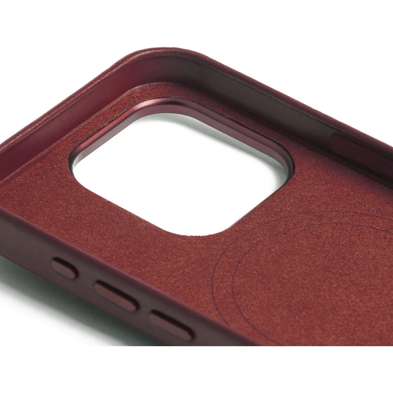 Schutzhülle Mujjo Leather Case für iPhone 15 Pro, Dunkelrot