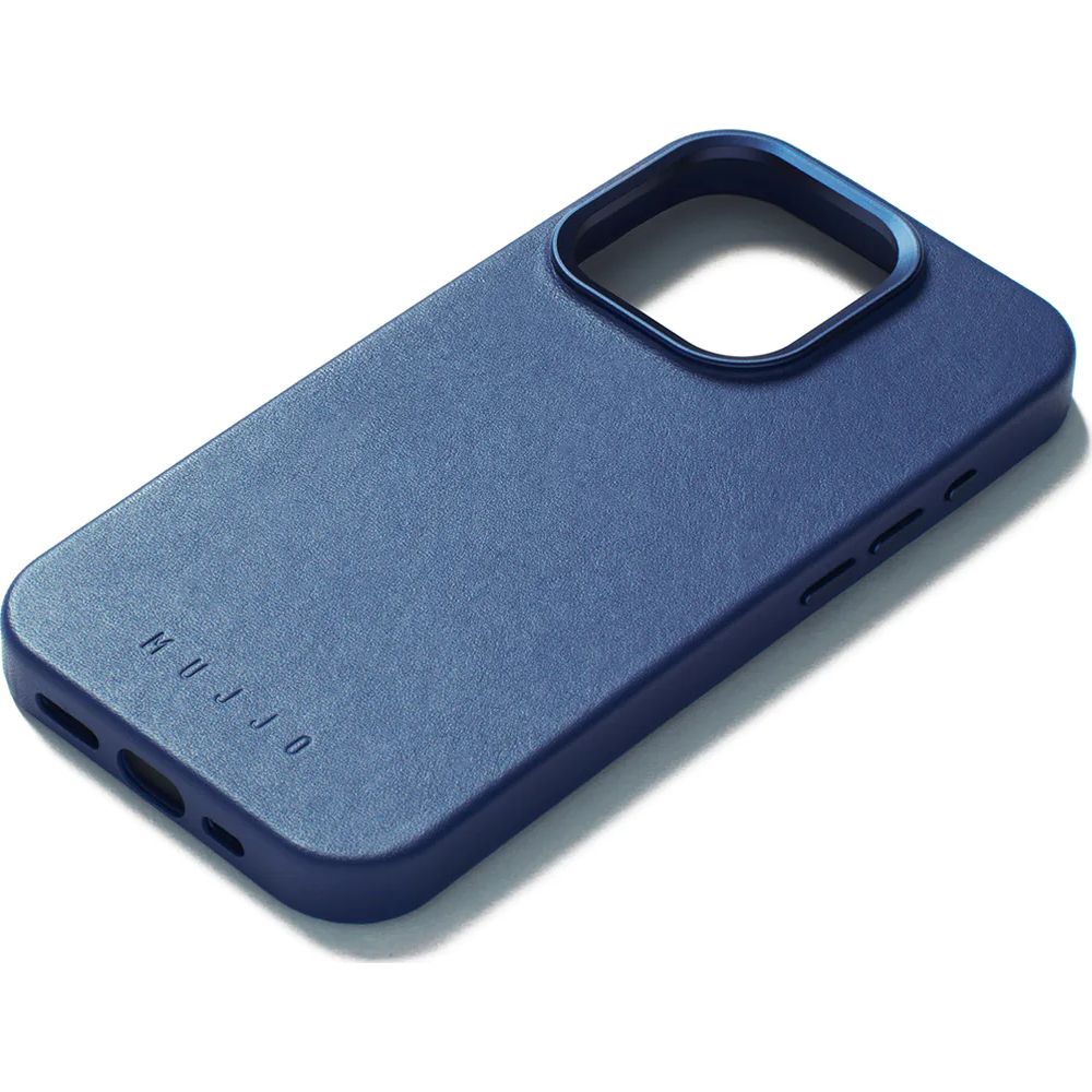 Schutzhülle Mujjo Leather Case für iPhone 15 Pro, Dunkelblau