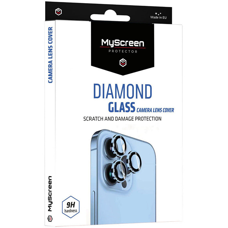 Gehärtetes Glas für die Kamera MyScreen Diamond Glass Camera Lens Cover für Apple iPhone 13/13 Mini, Schwarz