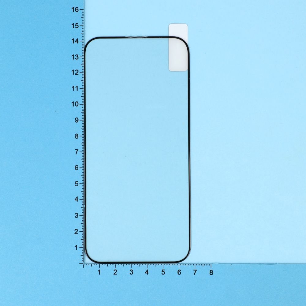 Gehärtetes Glas MyScreen Diamond Glass Edge Lite FG für iPhone 15, schwarzer Rahmen