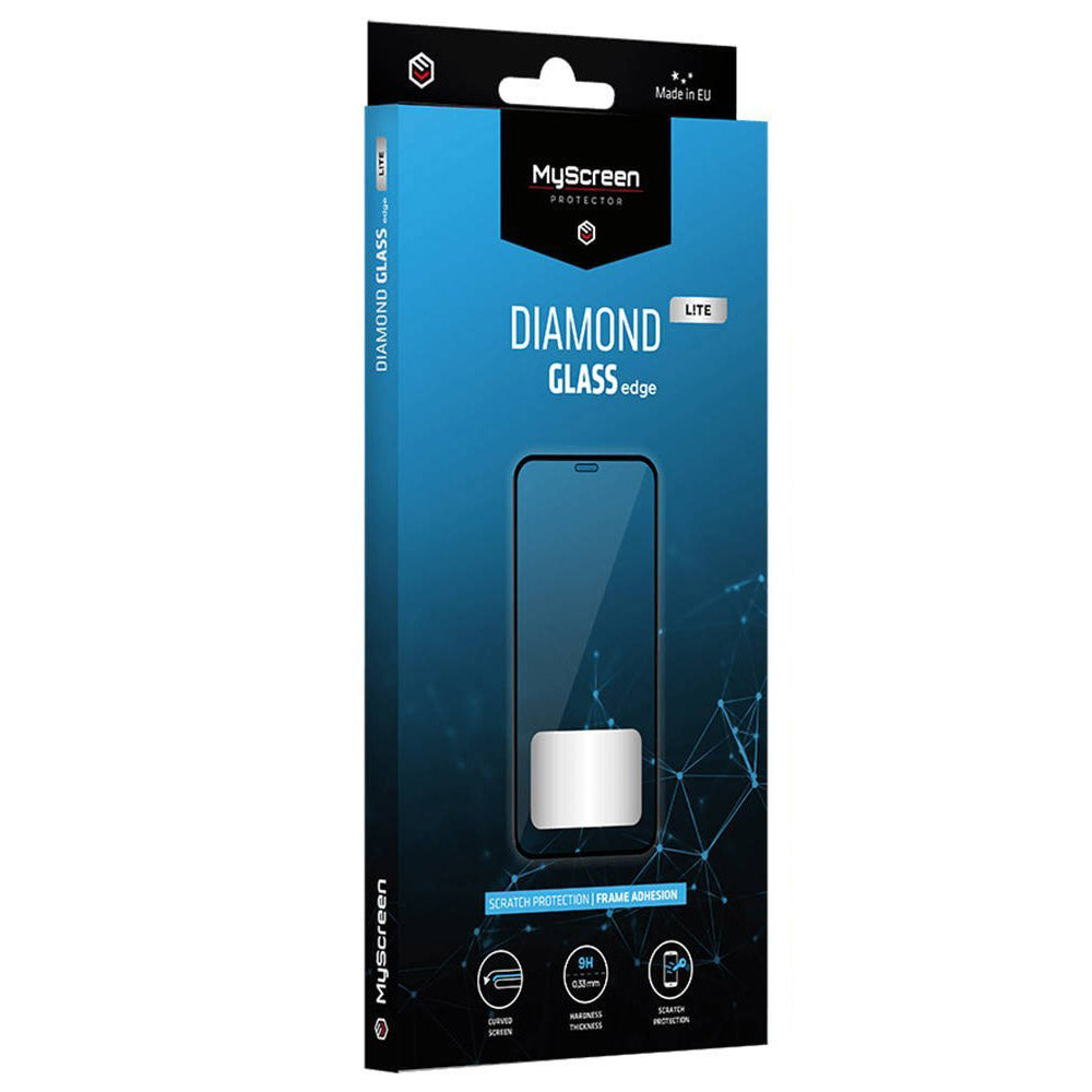 Glas MyScreen Diamond Glass Lite Edge Full Glue für Xiaomi 11T / 11T Pro, schwarzer Rahmen