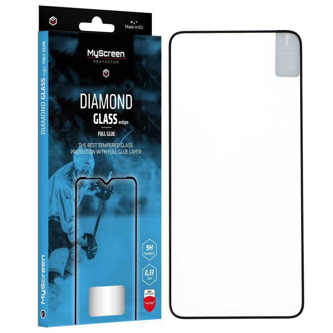 MyScreen Diamond Glass Edge Full Glue für Galaxy S22, schwarzer Rahmen
