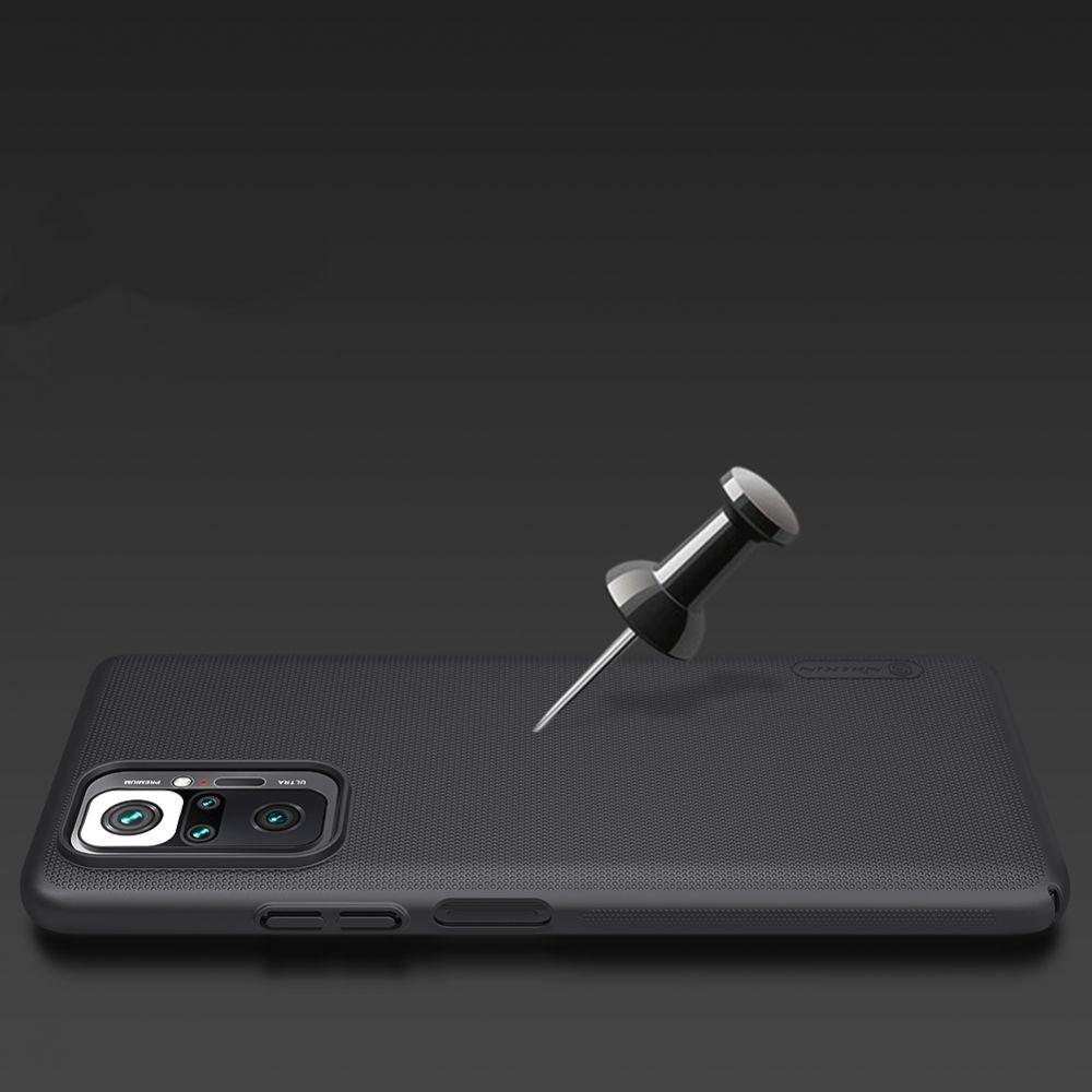 Schutzhülle Nillkin Super Frosted Shield für Xiaomi Redmi Note 10 Pro, schwarz