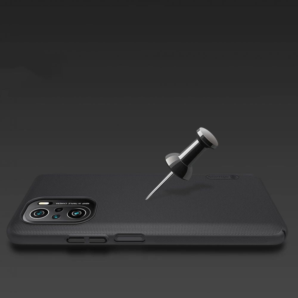 Schutzhülle Nillkin Super Frosted Shield für Xiaomi Poco F3 / Mi 11i, schwarz