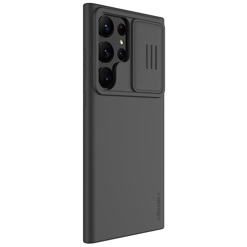 Schutzhülle mit Kameraslider und MagSafe Nillkin CamShield Silky Magnetic für Galaxy S23 Ultra, Schwarz