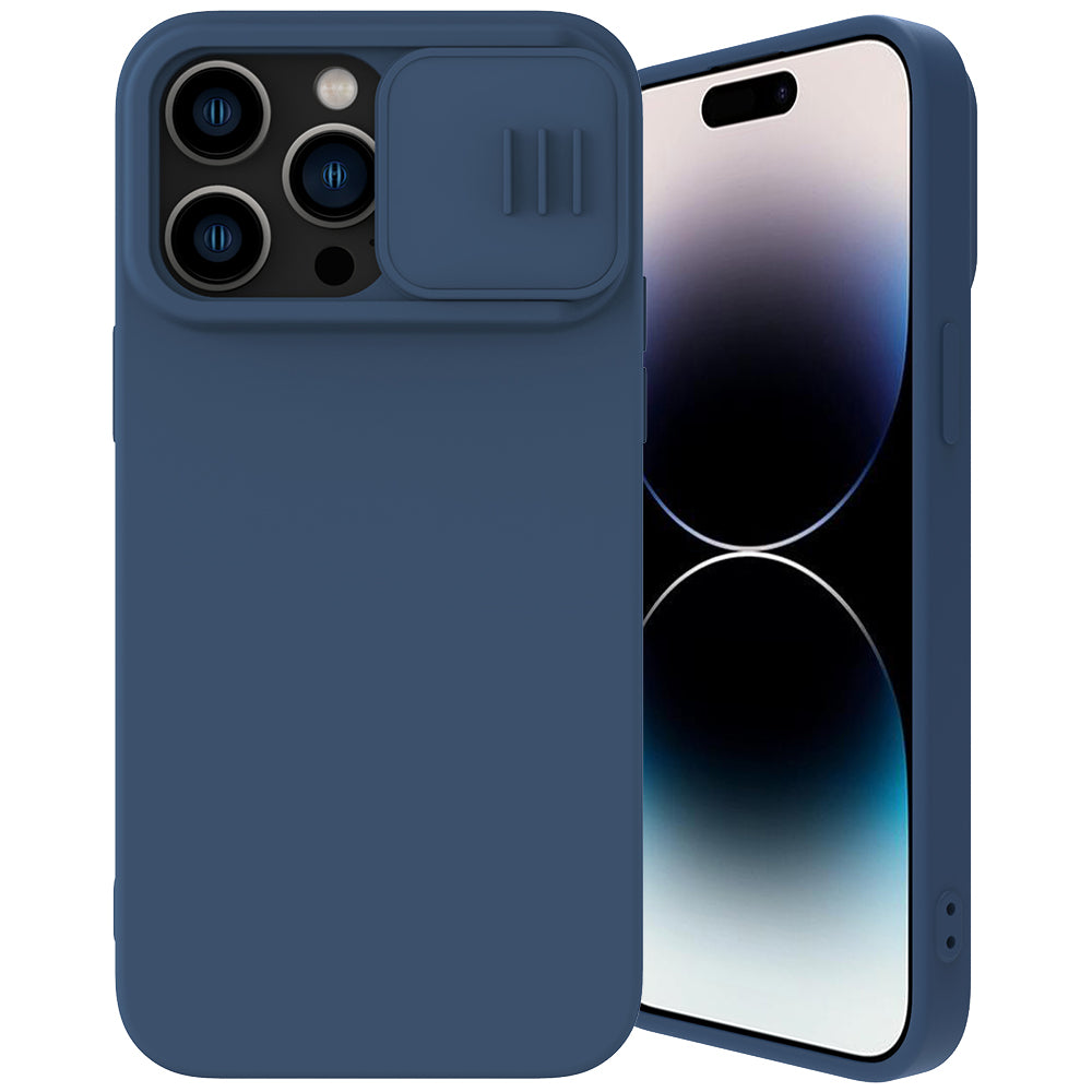 Schutzhülle mit Kameraslider und MagSafe Nillkin CamShield Silky Magnetic für iPhone 14 Pro, Dunkelblau