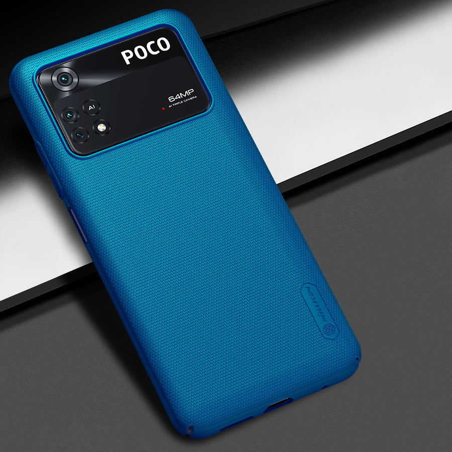 Schutzhülle Nillkin Super Frosted für Xiaomi Poco M4 Pro, blau