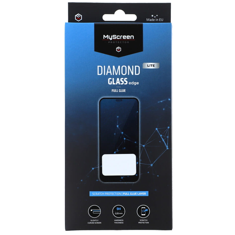 Glas MyScreen Diamond Lite Glass Edge Full Glue für Galaxy A32 5G schwarzer Rahmen