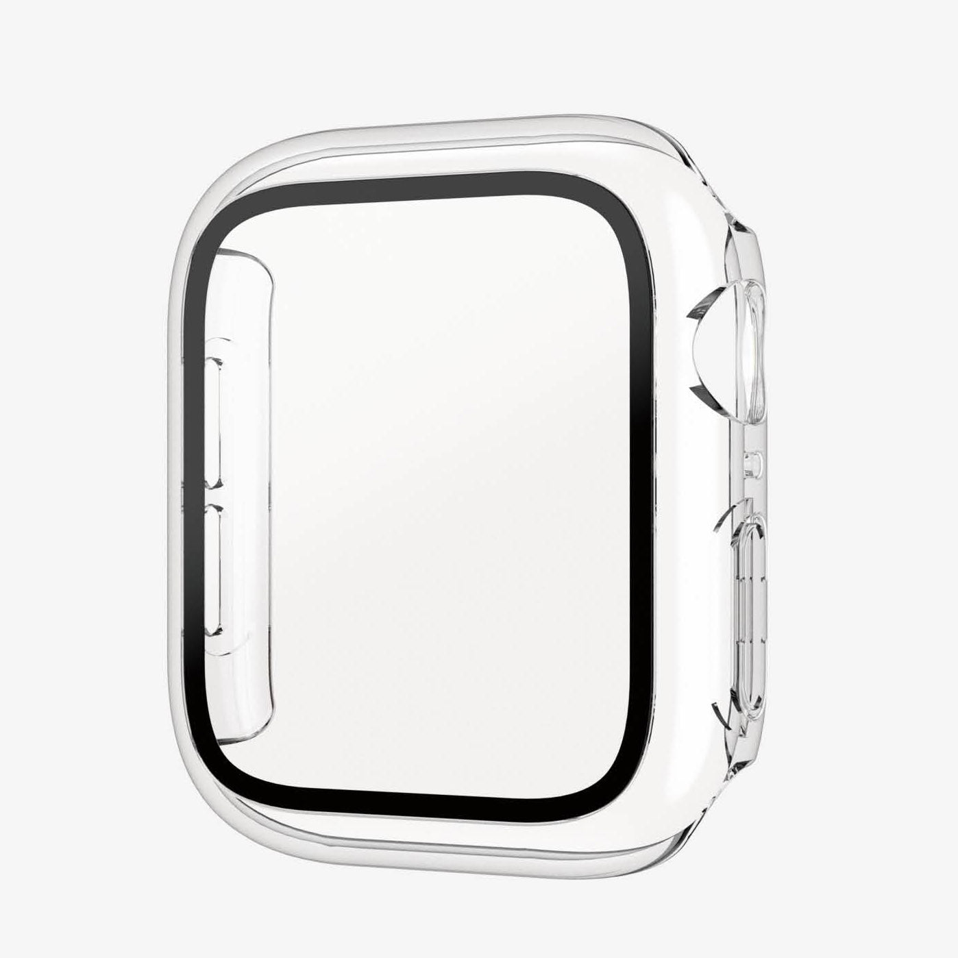 Antibakterielles Glas + Schutzhülle Panzerglass Full Body für Apple Watch 45mm, transparenter Rahmen