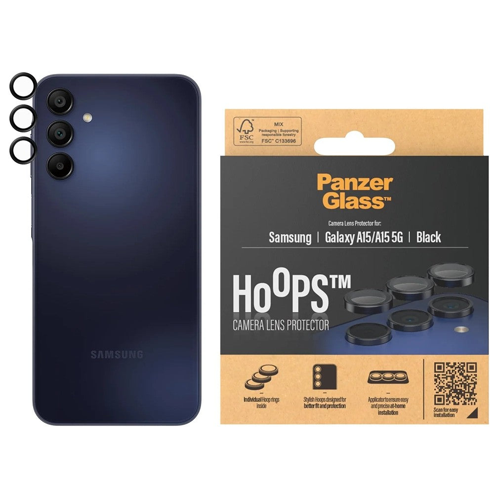 Gehärtetes Glas PanzerGlass Hoops für Galaxy A15 5G/4G