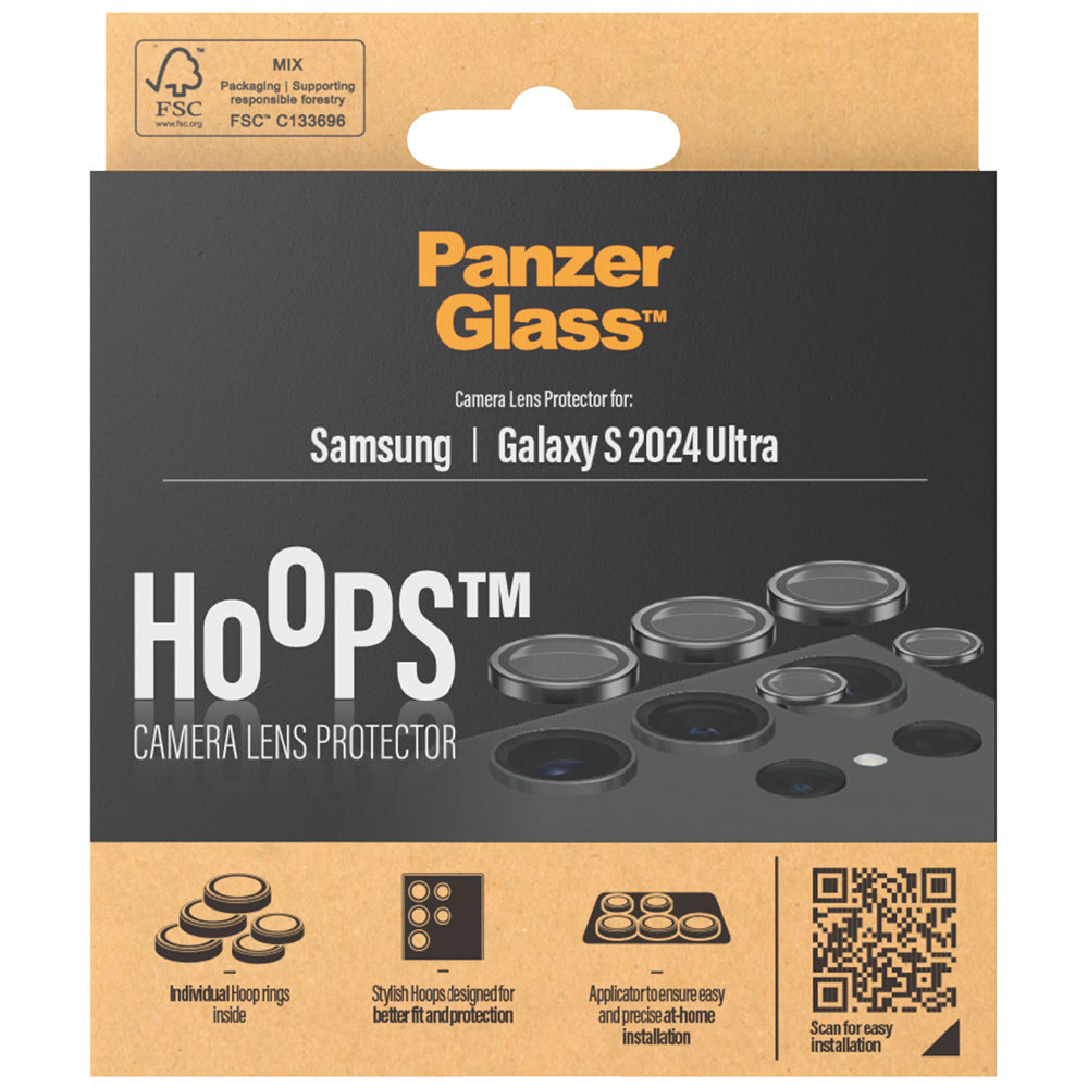 Gehärtetes Glas PanzerGlass Hoops für Galaxy S24 Ultra