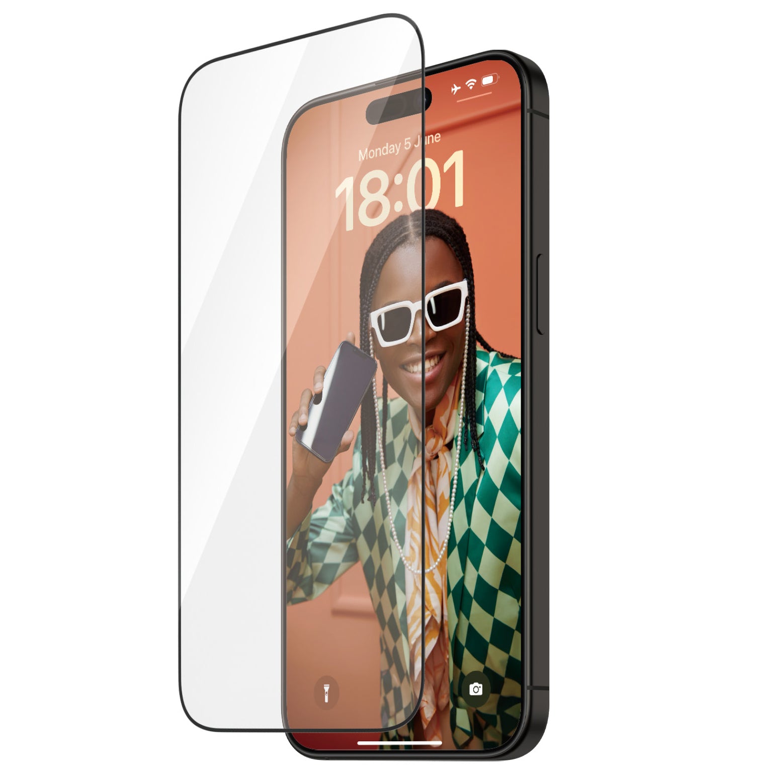 Gehärtetes Glas PanzerGlass Refresh Ultra-Wide-Fit Easy Aligner für iPhone 15 Pro Max