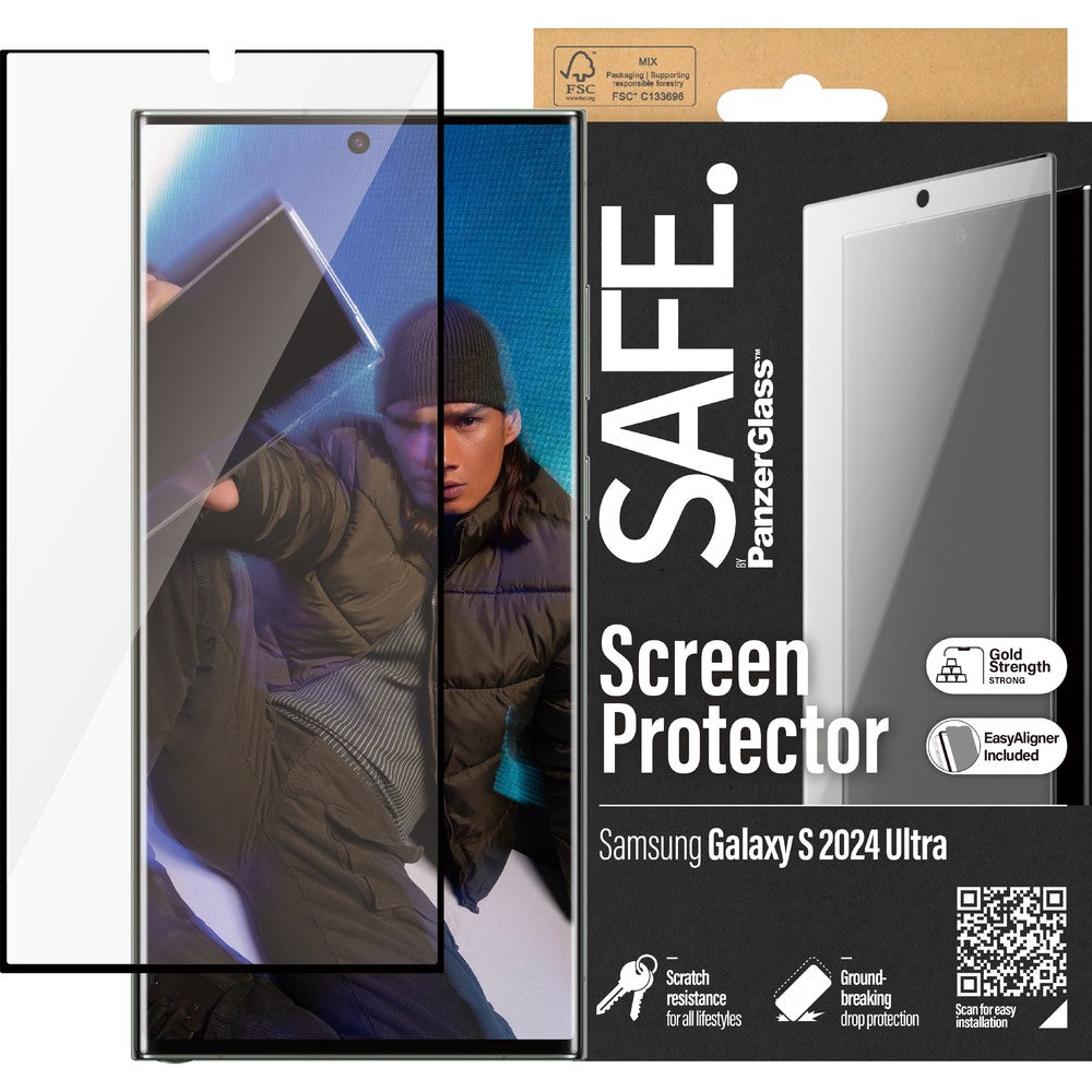 Gehärtetes Glas für das gesamte Display für Galaxy S24 Ultra, Safe by