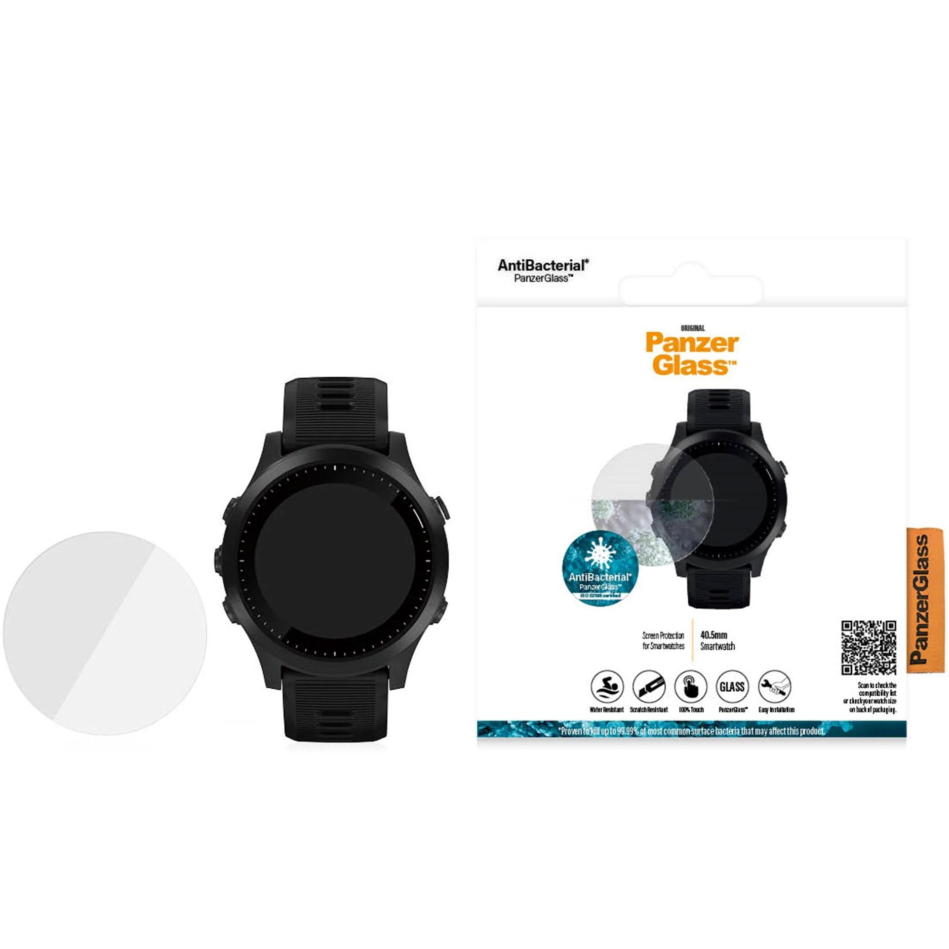 Gehärtetes Glas Panzerglass für Smartwatch 40,5mm Garmin/ Polar/ Fossil